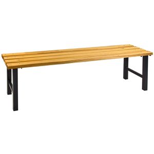 ADB Umkleidebank 40821, Sitzfläche Holz, 150 cm, buche / anthrazitgrau