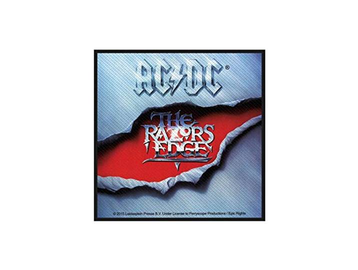 AC/DC Patch The Razors Edge Album Cover Officieel nieuw Zwart Woven (10cm x Taglia unica