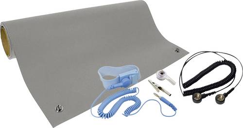 Quadrios ESD-Tischmatten-Set Grau (L x B) 1200mm x 600mm