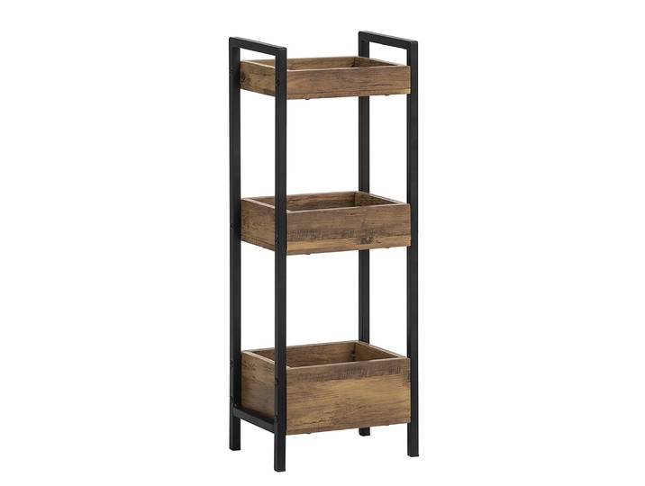 Etagère de stockage avec 3 étagères en métal noir