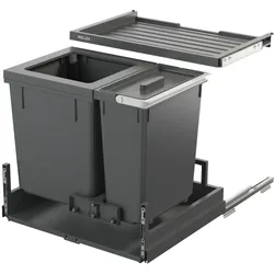 Müllex Abfall-Auszugsystem X-LINE X60 Basic Pro, Abfalleimer, Weiss, Grau