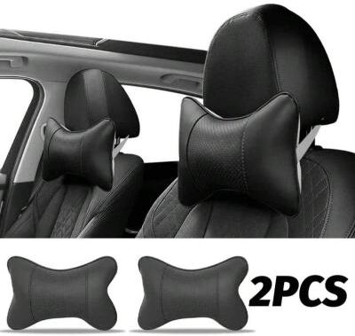 Of Wheels Deals Car Headrest Pillow Breathable Mesh Neck Support Cushion For Comfortable Driving And Travel 2pcs