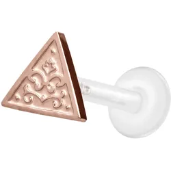PTFE Labret mit Innengewinde + Titan-Aufsatz DREIECK