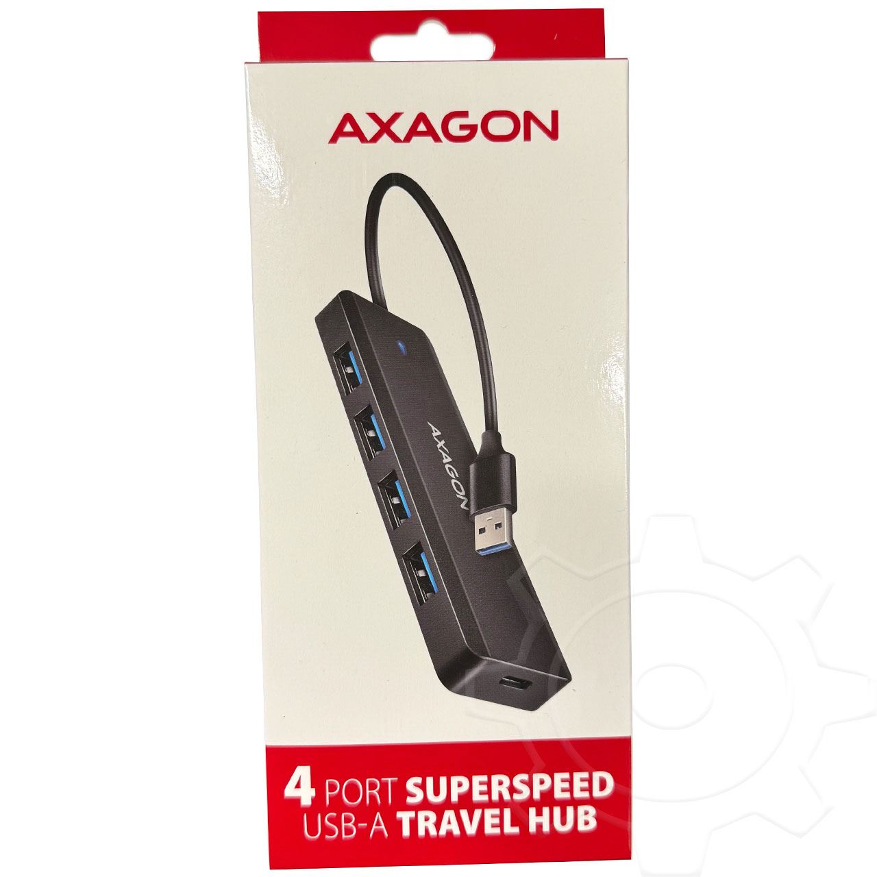 AXAGON HUE-C1A Superspeed USB-A Travel Hub, 4x USB 3.0 - 20cm, schwarz