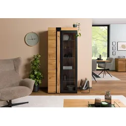 Vitrine Wildeiche 80x45x180 natur geölt ROTTERDAM #111