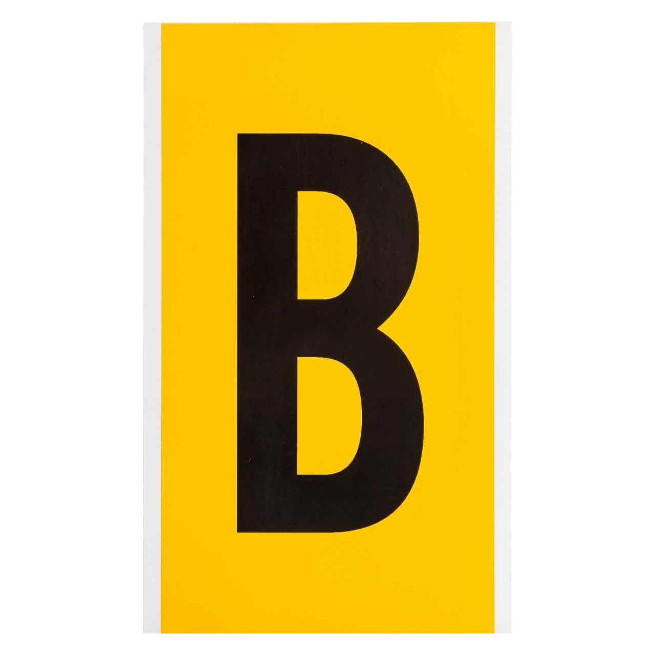 Brady B-946, 1570-B, Vinyl, Beschriftung: B, Schwarz auf Gelb, 127 x 228mm, Schrifthöhe 152mm(25 K (1570-B)