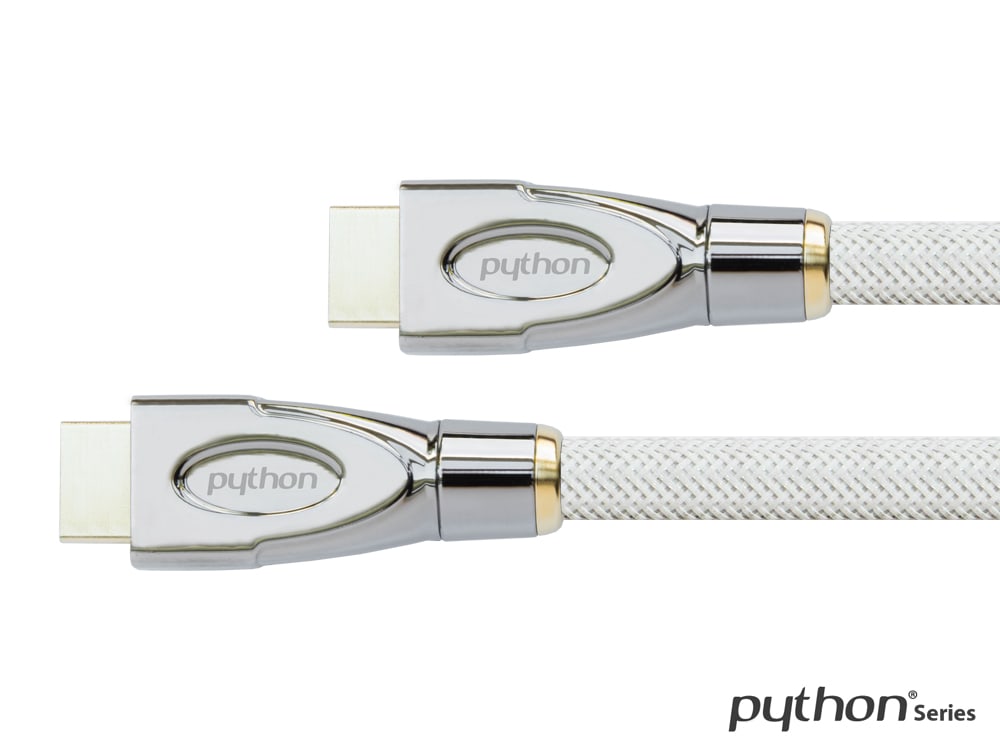 Python® Series Python HDMI 2.0 Kabel 1,5m Ethernet 4K*2K UHD vergoldet OFC weiß GC-M0162