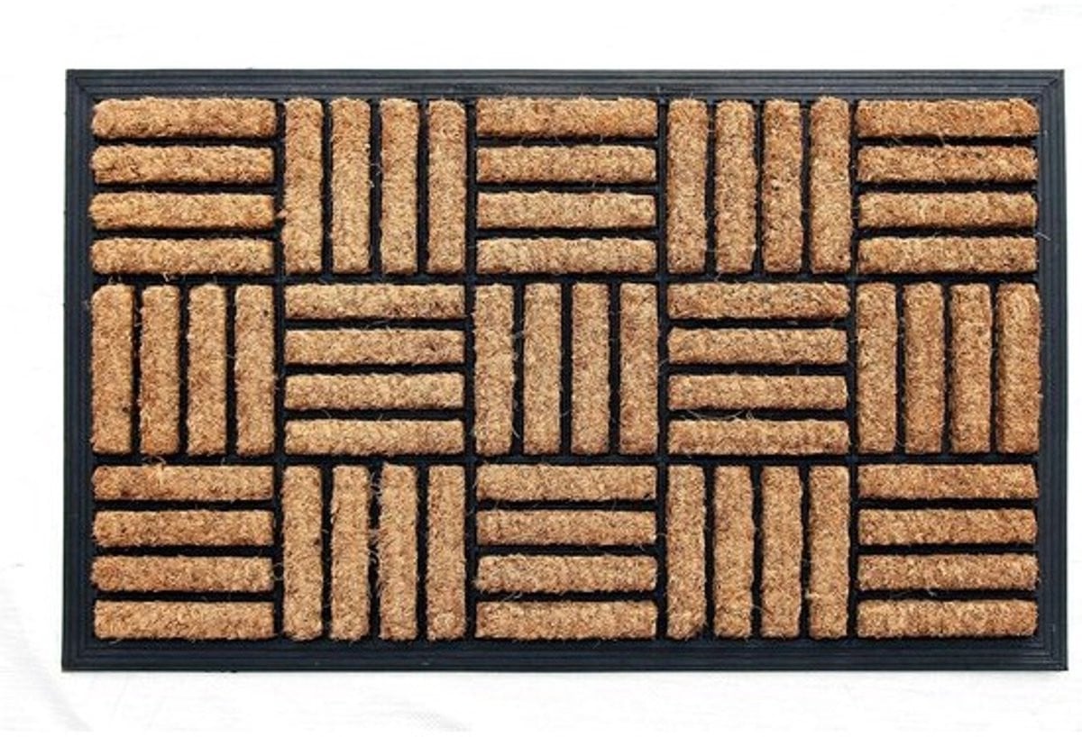 Natuurlijke kokos deurmat voor binnen en buiten - Zandkoekkleur