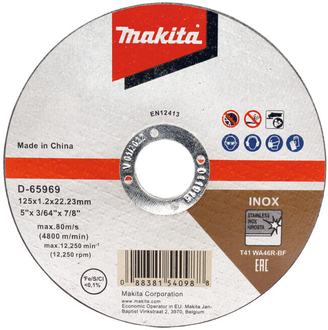 Disque à découper Makita INOX (D-65969-12)