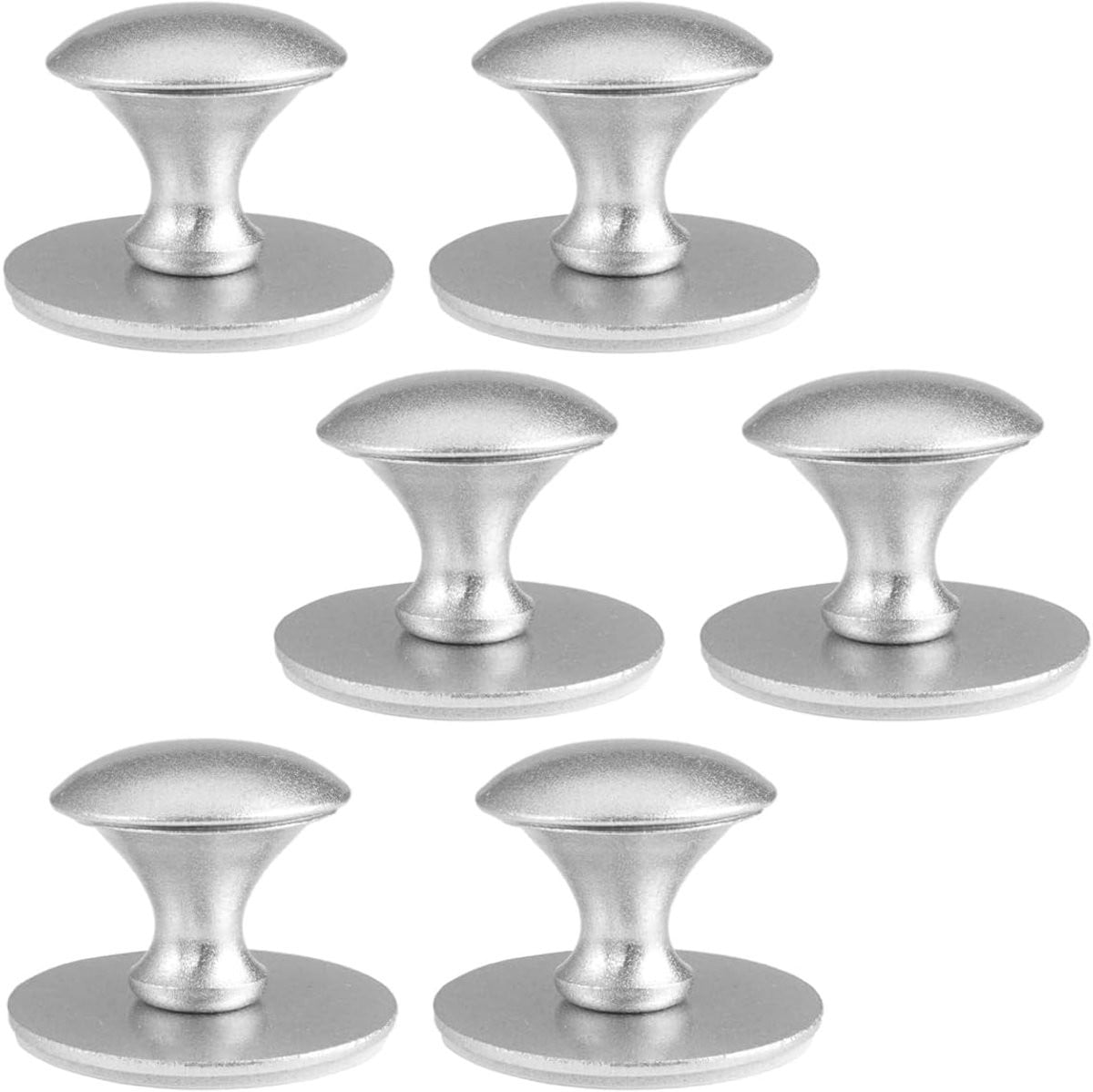 SnelShoppen - 6 stuks zelfklevende ronde meubelknoppen van roestvrij staal voor keuken en meubels