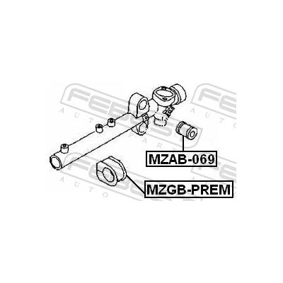 FEBEST Lagerung, Lenkgetriebe mzgbprem für MAZDA