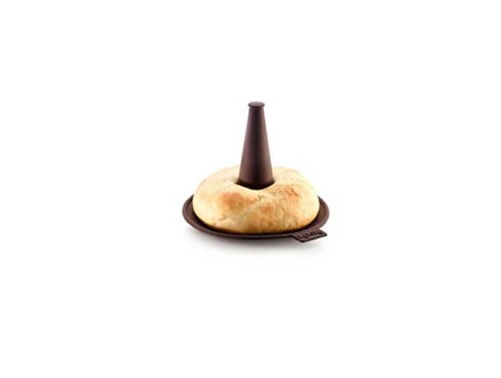 Lékué Lot de 6 Moules pour Préparer Bagels Silicone Marron