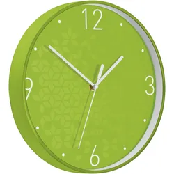 Leitz, Wanduhr, Wanduhr WOW 29cm 90150054 grün (29 cm)