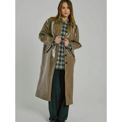 Outdoorjacke NORR "NORR Jacket Dicte", Damen, Gr. 38, braun (olive), Obermaterial: 78% Baumwolle, 14% Viskose, 8% Elasthan, Jacken Outdoorjacke