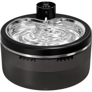 Uplift Picks Wireless Cat Water Fountain 3L Smart Sensor Stainless Steel Pet Drinking Dispenser dusk Black