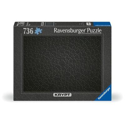 Ravensburger Puzzle 12000054 - Krypt Puzzle Black - Puzzle mit 736 schwarzen Teilen, tolle Herausforderung für Puzzlefans und Knobelfreunde ab 14