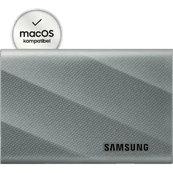 SAMSUNG T9 PC/Mac Festplatte, 4 TB SSD, extern, Grau