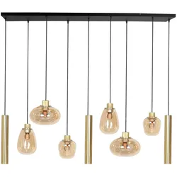Steinhauer LED Pendelleuchte REFLEXION, 9-flammig, GU10 + E27, 4,9W, IP20, dimmbar, messing STE-3797ME