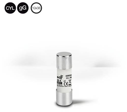 df Electric 420016 420016 Feinsicherung (Ø x L) 10.3mm x 38mm 16A 500V Flink -F- Inhalt