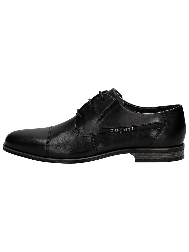 Bugatti Leder-Schnürschuhe "A3S" in Schwarz - 44