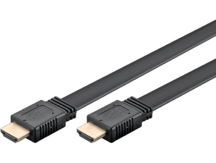 goobay High-Speed HDMI™ platte kabel met Ethernet (4K @60Hz), 2m