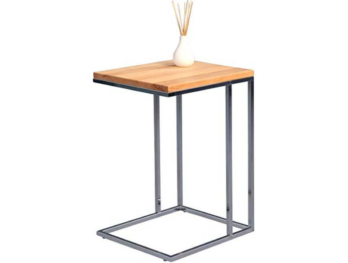 M2 Kollektion Odis – Beistelltisch 38x43x62cm Massives Buchenholz C-Form für Sofas & Betten Pflegeleicht