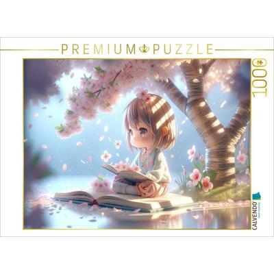 CALVENDO Puzzle Frühlingsträume unter Kirschblüten: Ein Buch voller Blüten | 1000 Teile Lege-Größe 64x48cm Foto-Puzzle für glückliche Stunden