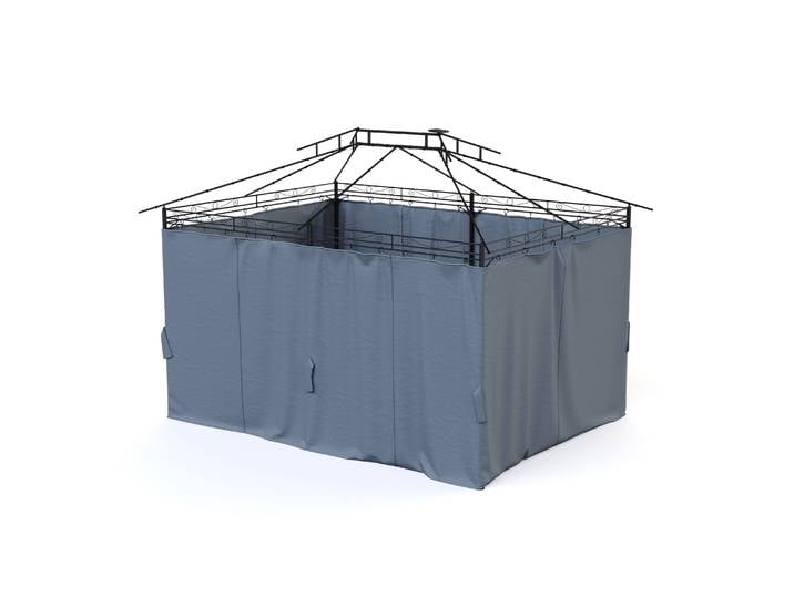 Seitenwände Gartenpavillon LED ROYAL 4 x 3 m grau