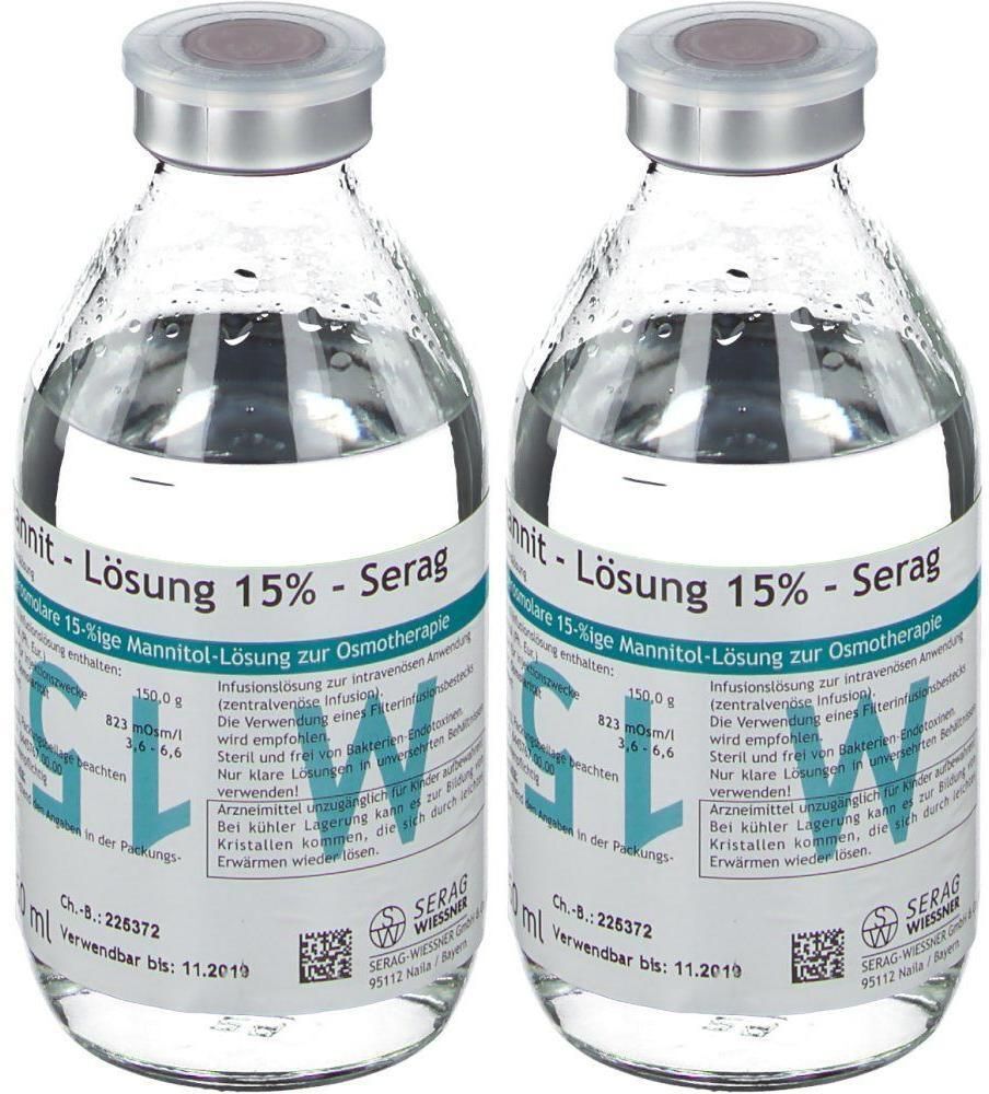 SERAG WIESSNER Mannit 15% Serag Infusionslösung Glas 2x 2x10x250 ml