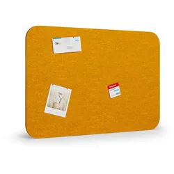 Akustische Pinnwand 120x80 cm, runde Ecken, orange