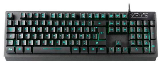 LC-Power LC-KEY-4B-LED Tastatur QWERTZ Deutsch, Schwarz