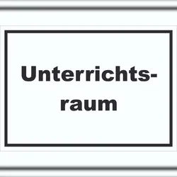 HB-Druck Unterrichtsraum Schild mit Text Schule Schulung waagerecht A0 (841x1189mm)