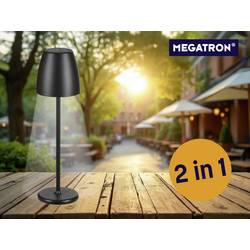 Megatron TAVOLA Solar MT68059 Akku-Tischlampe LED LED fest eingebaut 2 W Schwarz