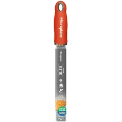 Microplane Premium Classic Zester Vibrant Colour, Küchenreibe, Rot, Silber, Orange