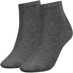 2er Pack TOMMY HILFIGER kurze Casual Socken Damen 758 - middle grey melange 39-42