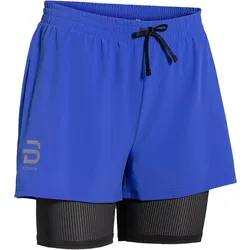 Daehlie, Damen, Langlaufhose, W Shorts Run 2 in 1 (XS), Blau