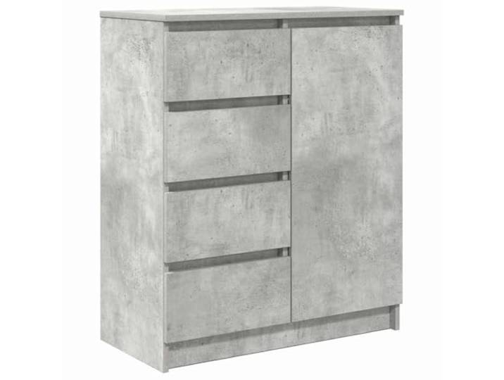 HEFZGDB Montageflexibles Sideboard aus Holzwerkstoff für Wohnzimmer mit Schubladen und Tür als praktisches Sideboard zur Raumorganisation in Betongrau mit vielseitiger Aufbewahrung