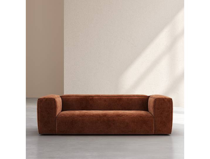 HABITAT - Canapé 4 places en tissu Kumal - Terracotta - Edwin
