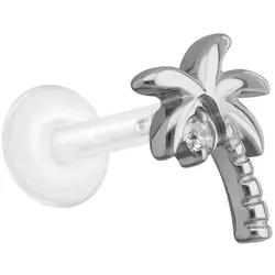 PTFE Labret mit Innengewinde + Titan-Aufsatz PALME