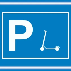 HB-Druck E-Scooter Parkplatz Schild waagerecht A5 (148x210mm)