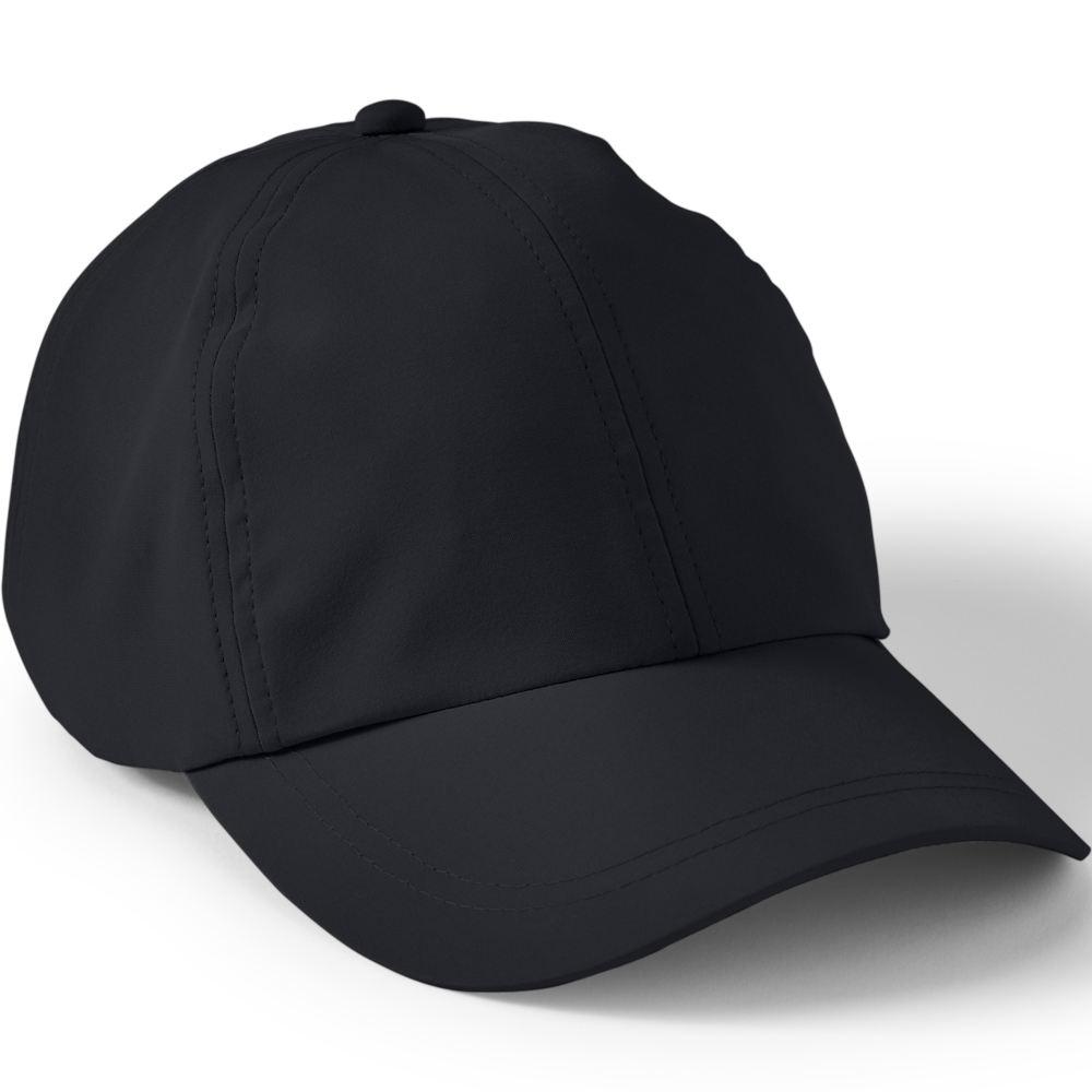 Performance-Baseballkappe mit UPF 50 Sonnenschutz, Herren, size: regular, Schwarz, Elasthan/Polyester-Mischung, by Lands' End