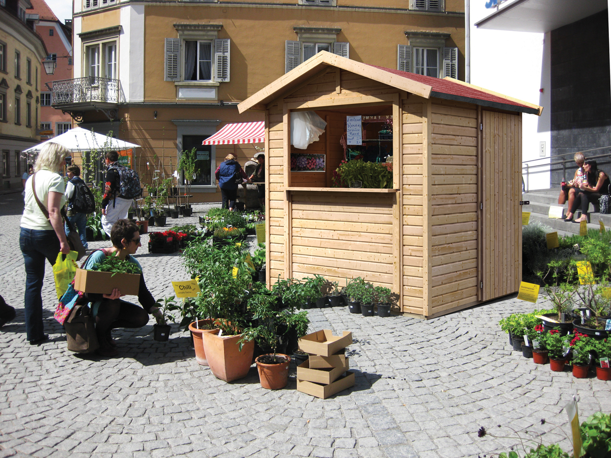 Karibu Gartenhaus Gerätehaus Marktstand Verkaufshaus 1 naturbelassen 265x182x241 cm