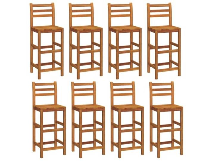 Coespram Barhocker 8er Set Massivholz Akazie 75 cm Sitzhöhe Rustikale Holzstuhl Garnitur für Küche, Homebar & Gastronomie. Geölte Oberfläche, hohe Belastbarkeit & doppelte Fußstütze.