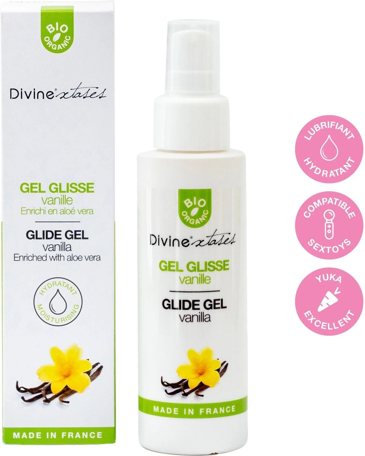 Divinextases Lubrifiant Bio Vanille - 100 ml