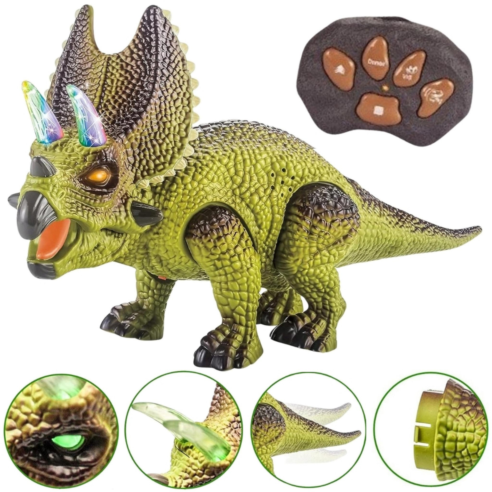 Woopie op afstand bestuurbare RC-dinosaurusrobot Triceratops