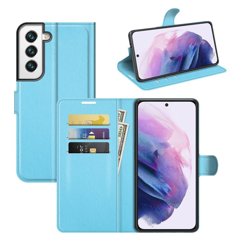 Cover-Discount Galaxy S22 - Leder Etui Hülle hellblau (Samsung Galaxy S22) (101239985G)