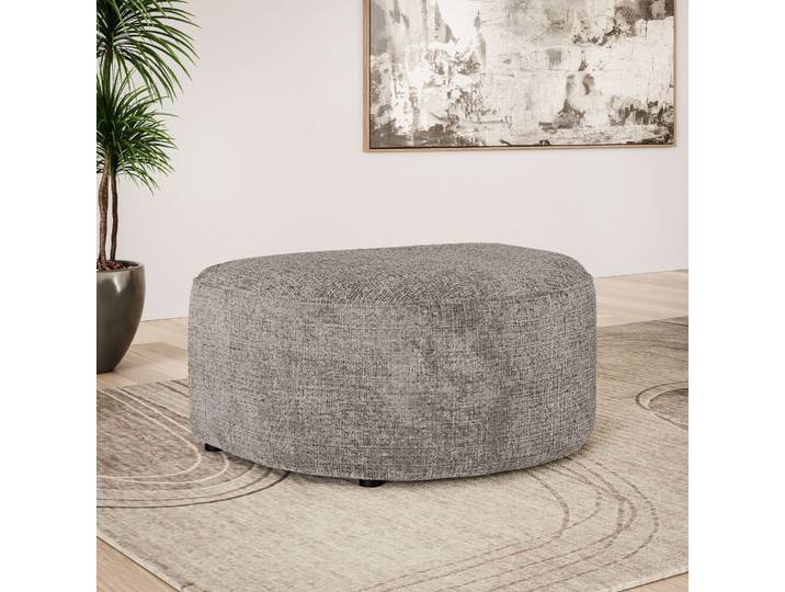 Polsterhocker GOODPRODUCT ADELLA passed zur Serie, Masse B/T/H: 92/69/43 cm , braun, B:92cm H:43cm T:69cm, 100% Polyester, Hocker, Polsterhocker, Hocker mit Wellenunterfederung, runde Form, auch in Cord