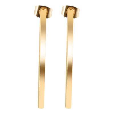 Paar Creolen ADELIA´S "Ohrringe – Creole aus Edelstahl", Damen, Gr. Damen, Edelstahl, gold, Ohrringe, Ideal zum Verschenken – schlicht und stilvoll