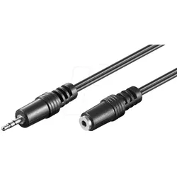 AVK 312-0200 - Audio Kabel, 2,5 mm Stereo Klinkenstecker auf Kupplung, 2 m