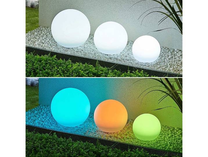 Lago Solaire 3 pcs. RGBW White - Lindby - Terrasse - Moderne - Plastique - Boule